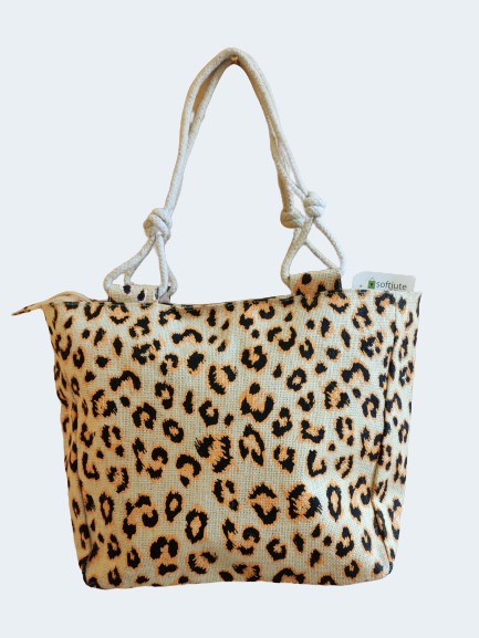 White bag with Cheetah pattern